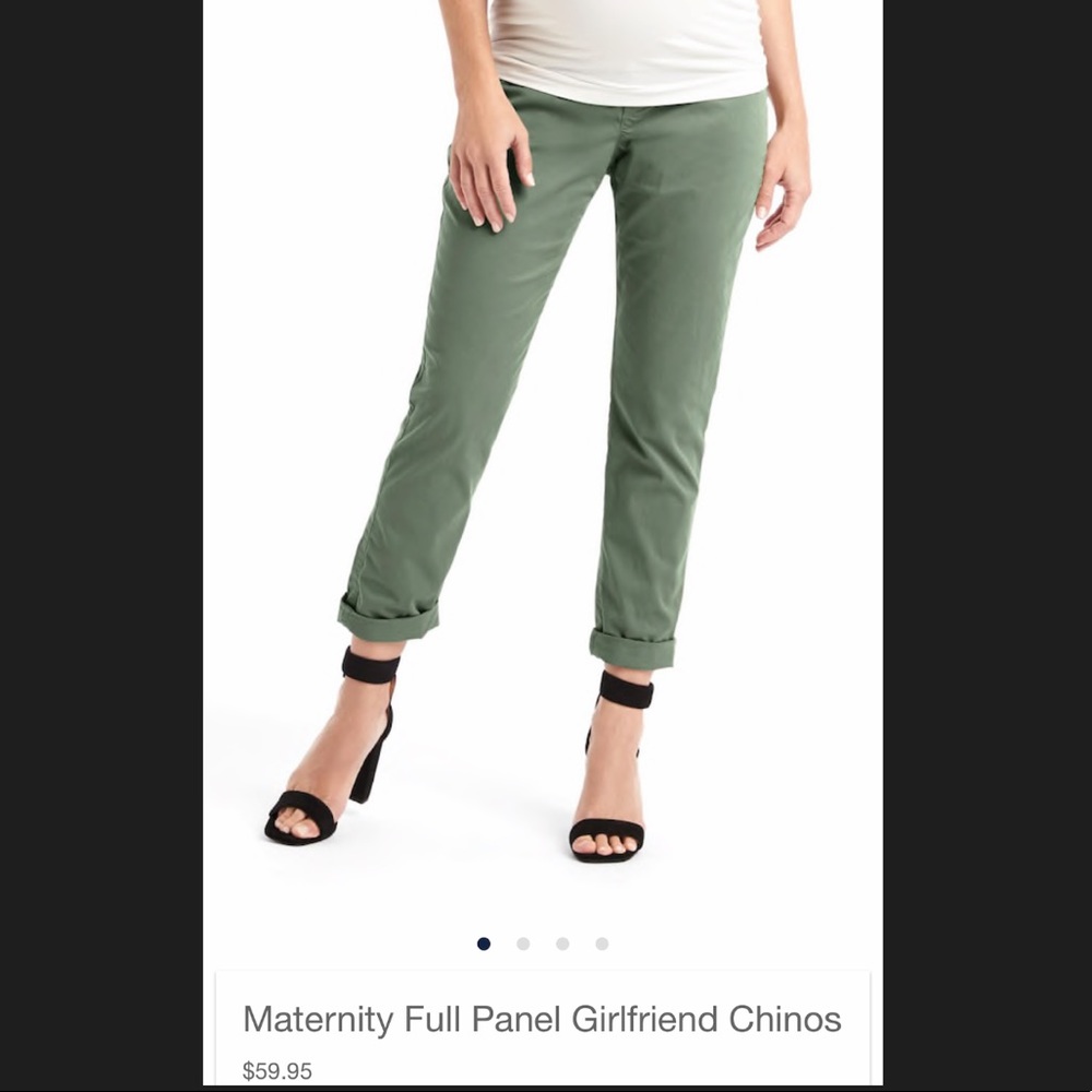 GAP MATERNITY FULL PANEL GIRLFRIEND CHINOS Sz 6,8